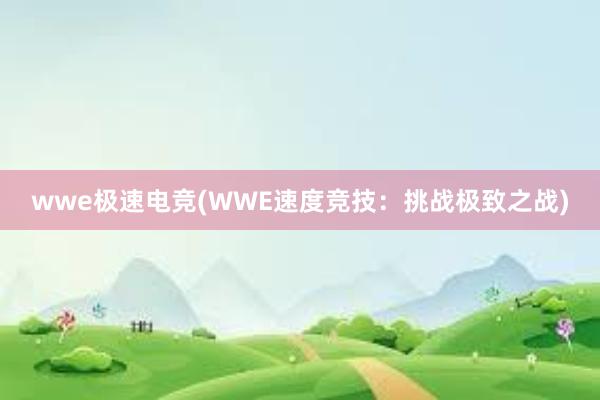 wwe极速电竞(WWE速度竞技：挑战极致之战)