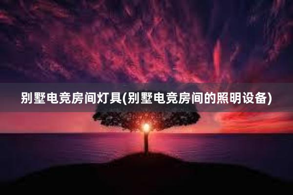 别墅电竞房间灯具(别墅电竞房间的照明设备)