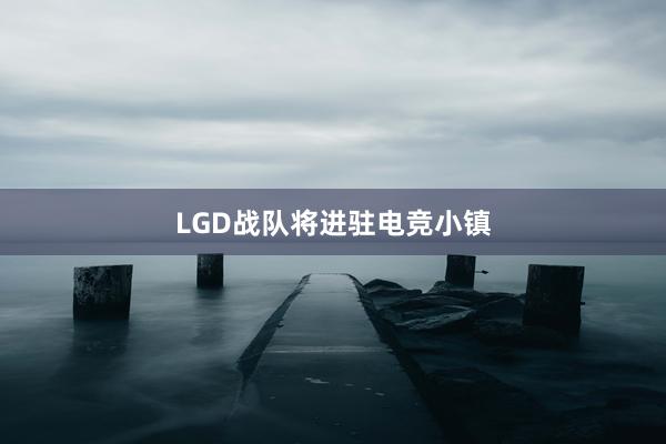 LGD战队将进驻电竞小镇