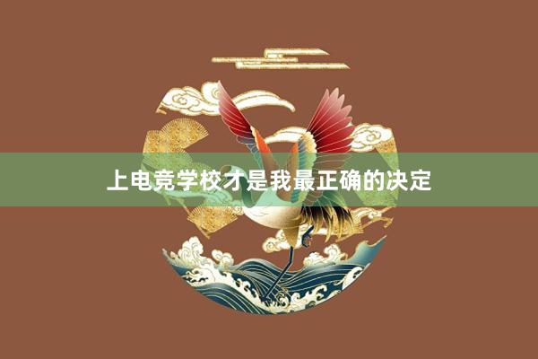 上电竞学校才是我最正确的决定