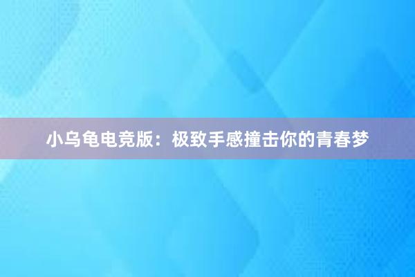 小乌龟电竞版：极致手感撞击你的青春梦