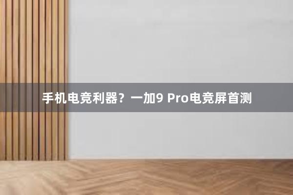 手机电竞利器？一加9 Pro电竞屏首测