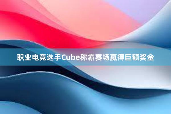 职业电竞选手Cube称霸赛场赢得巨额奖金