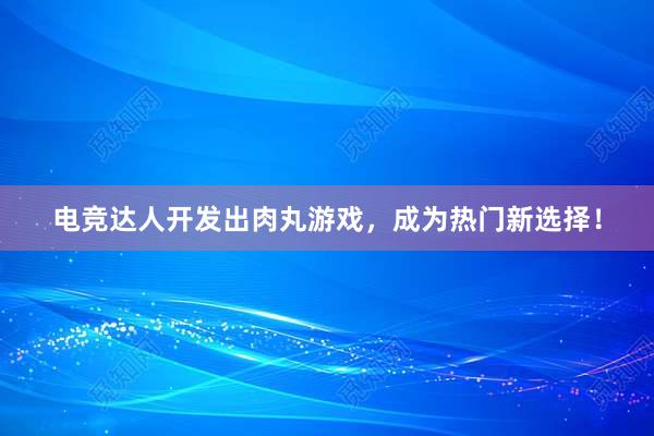 电竞达人开发出肉丸游戏，成为热门新选择！