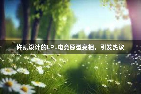 许凯设计的LPL电竞原型亮相，引发热议