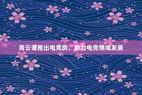 青云谱推出电竞房，助力电竞领域发展